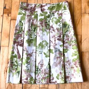 Zara water color print pleated skirt  *3 for $40*